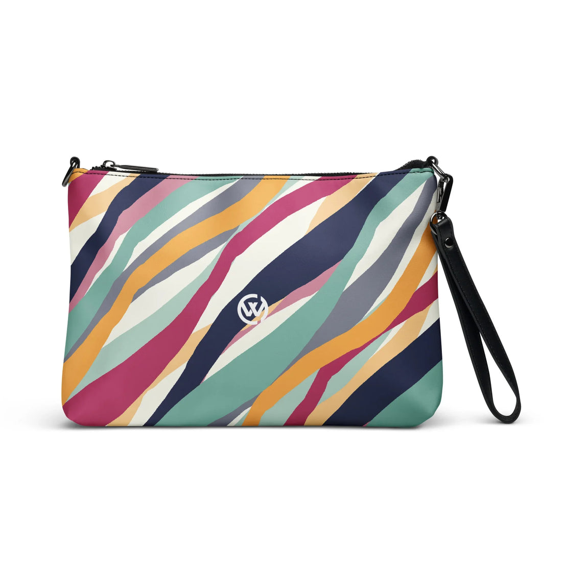 CREWILD Damen Handtasche mit buntem Wellenmuster in verschiedenen Farben