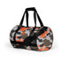 CREWILD Sporttasche mit Camouflage-Muster in Grau, Schwarz und Orange.