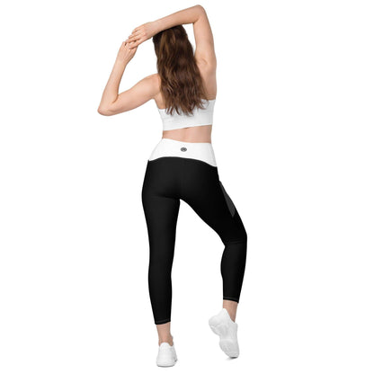 VIBES Leggings mit Taschen (Schwarz/Weiß) - Time Of Vibes