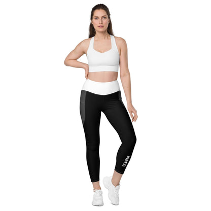 VIBES Leggings mit Taschen (Schwarz/Weiß) - Time Of Vibes