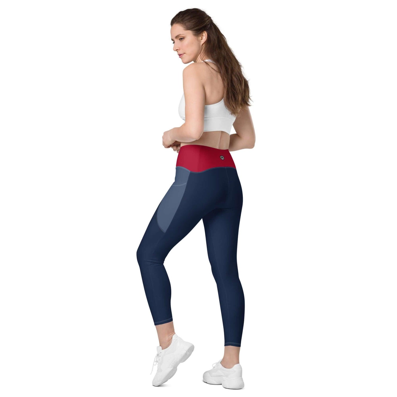 TOV Leggins mit Taschen (Blau/Rot) - Time Of Vibes