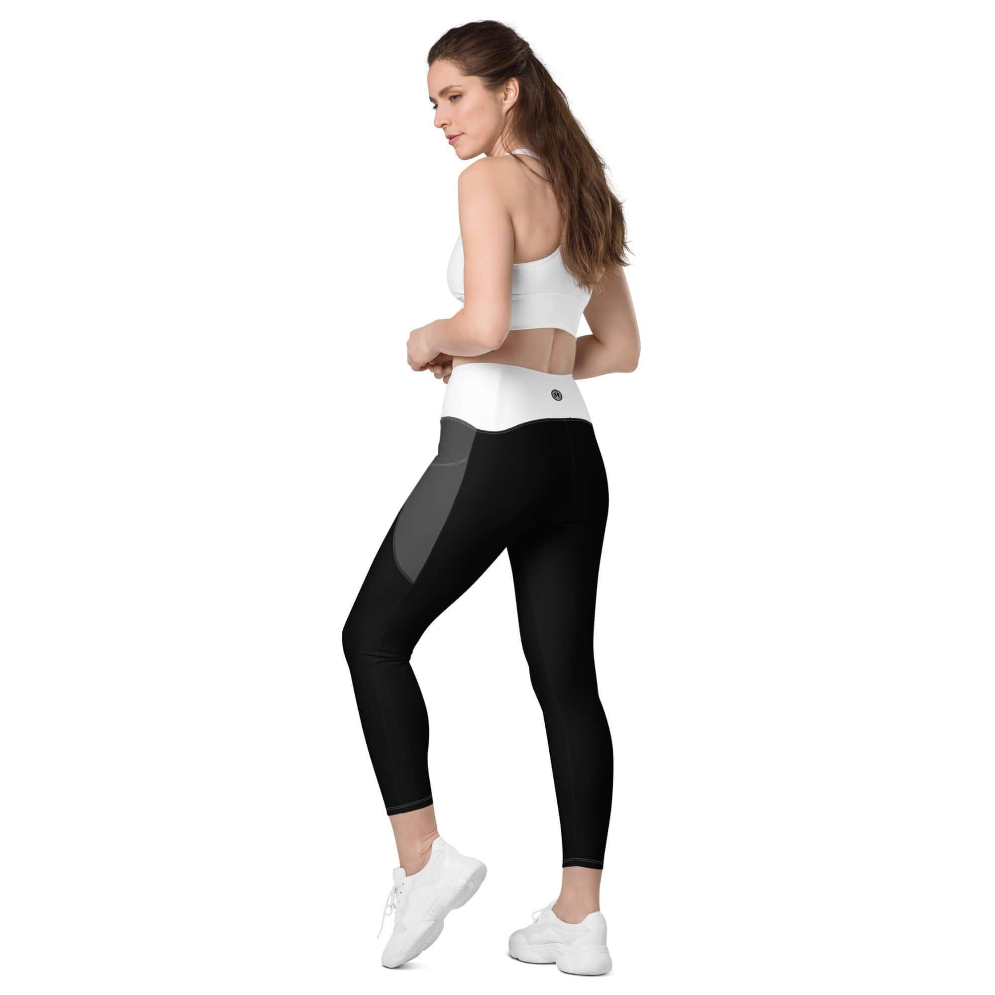 VIBES Leggings mit Taschen (Schwarz/Weiß) - Time Of Vibes