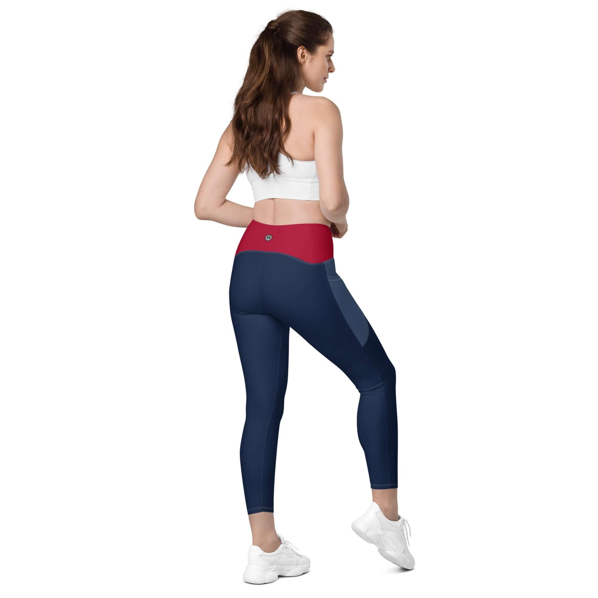 VIBES Leggings mit Taschen (Blau/Rot) - Time Of Vibes