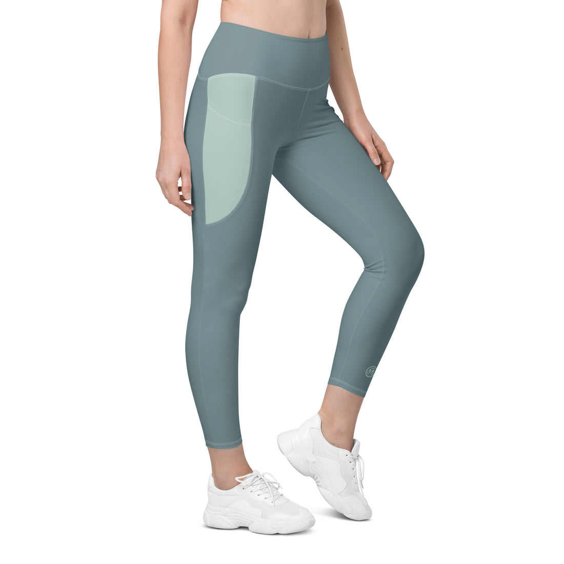 TOV Leggins mit Taschen (Graublau/Türkis) - Time Of Vibes