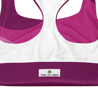 TOV Langer Sport BH | ABSTRAKT (Pink) - Time Of Vibes