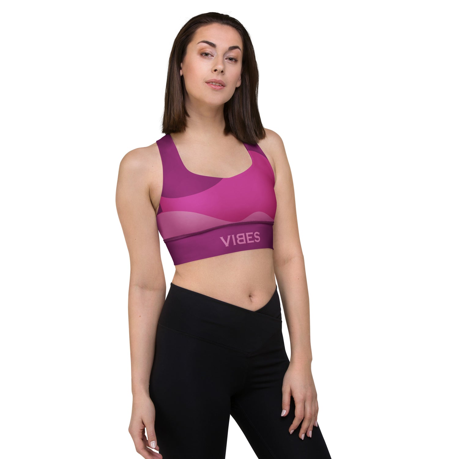 TOV Langer Sport BH | ABSTRAKT (Pink) - Time Of Vibes
