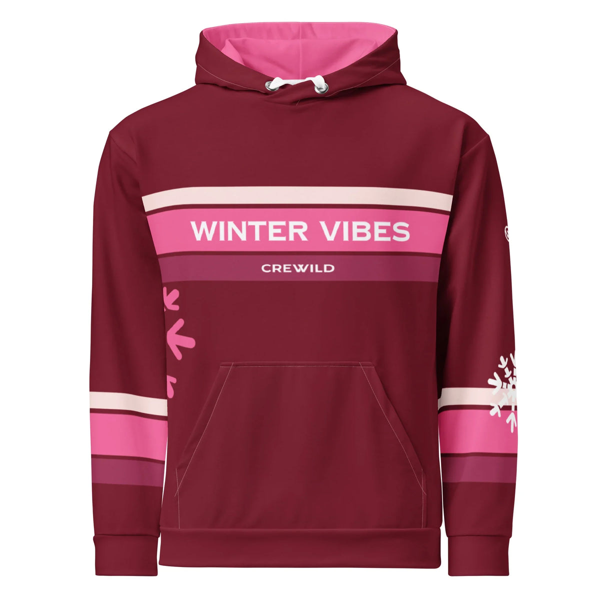 Dunkelroter CREWILD Unisex Hoodie mit &