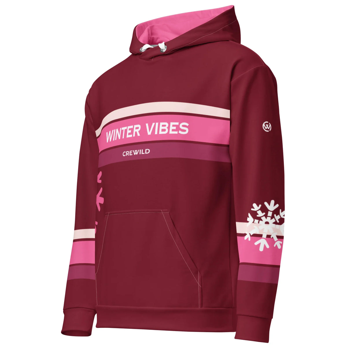 Dunkelroter CREWILD Unisex Hoodie mit &