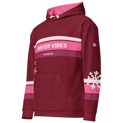Dunkelroter CREWILD Unisex Hoodie mit &