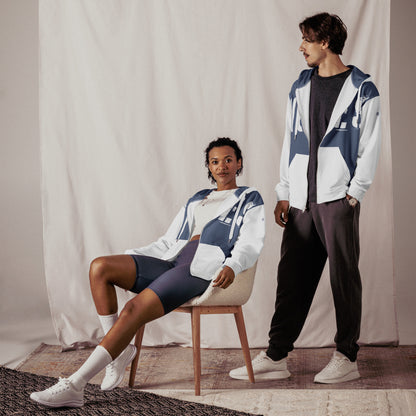 TOV Zip-Hoodie | VIBES II (Mittelblau/Weiß) * Unisex - Time Of Vibes