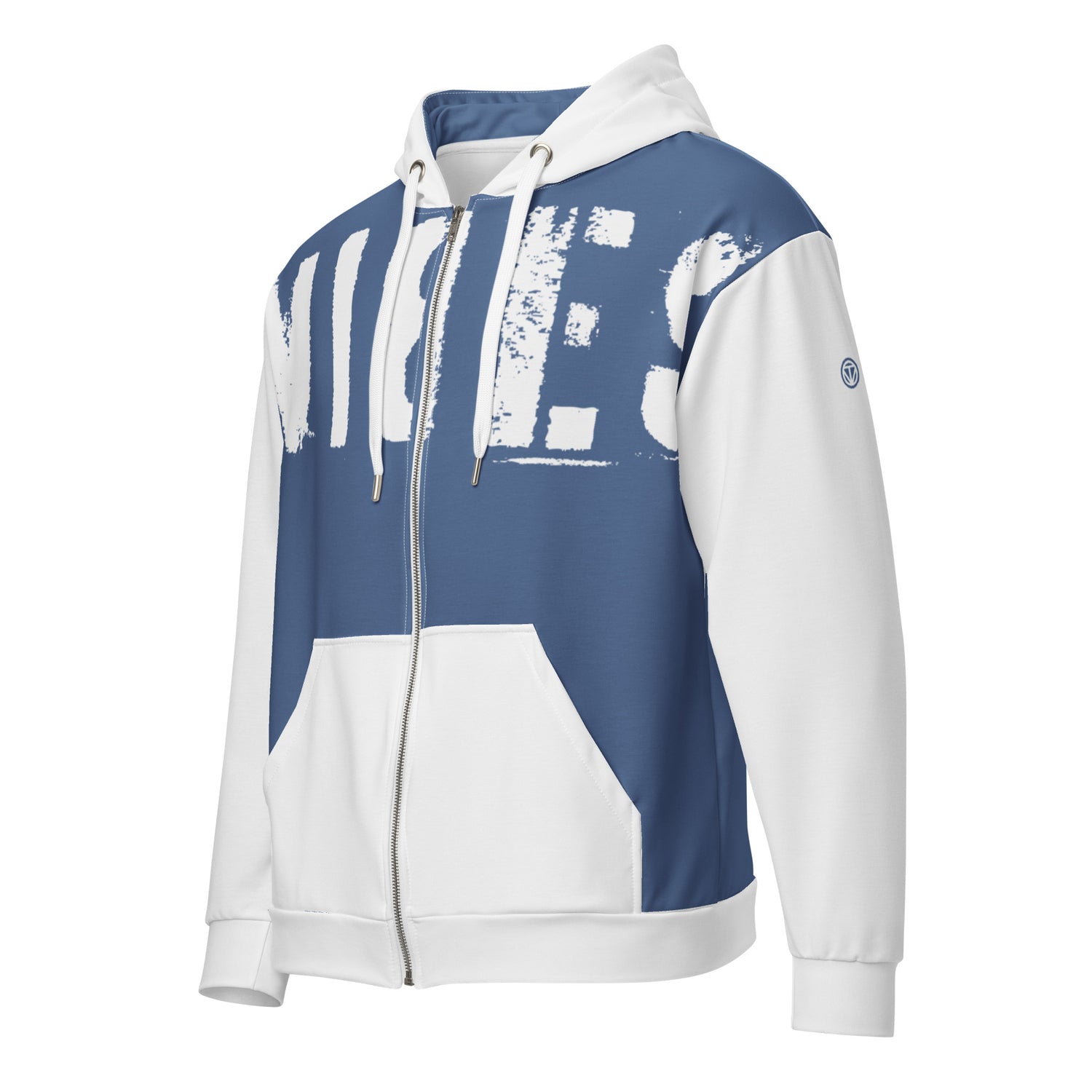 TOV Zip-Hoodie | VIBES II (Mittelblau/Weiß) * Unisex - Time Of Vibes
