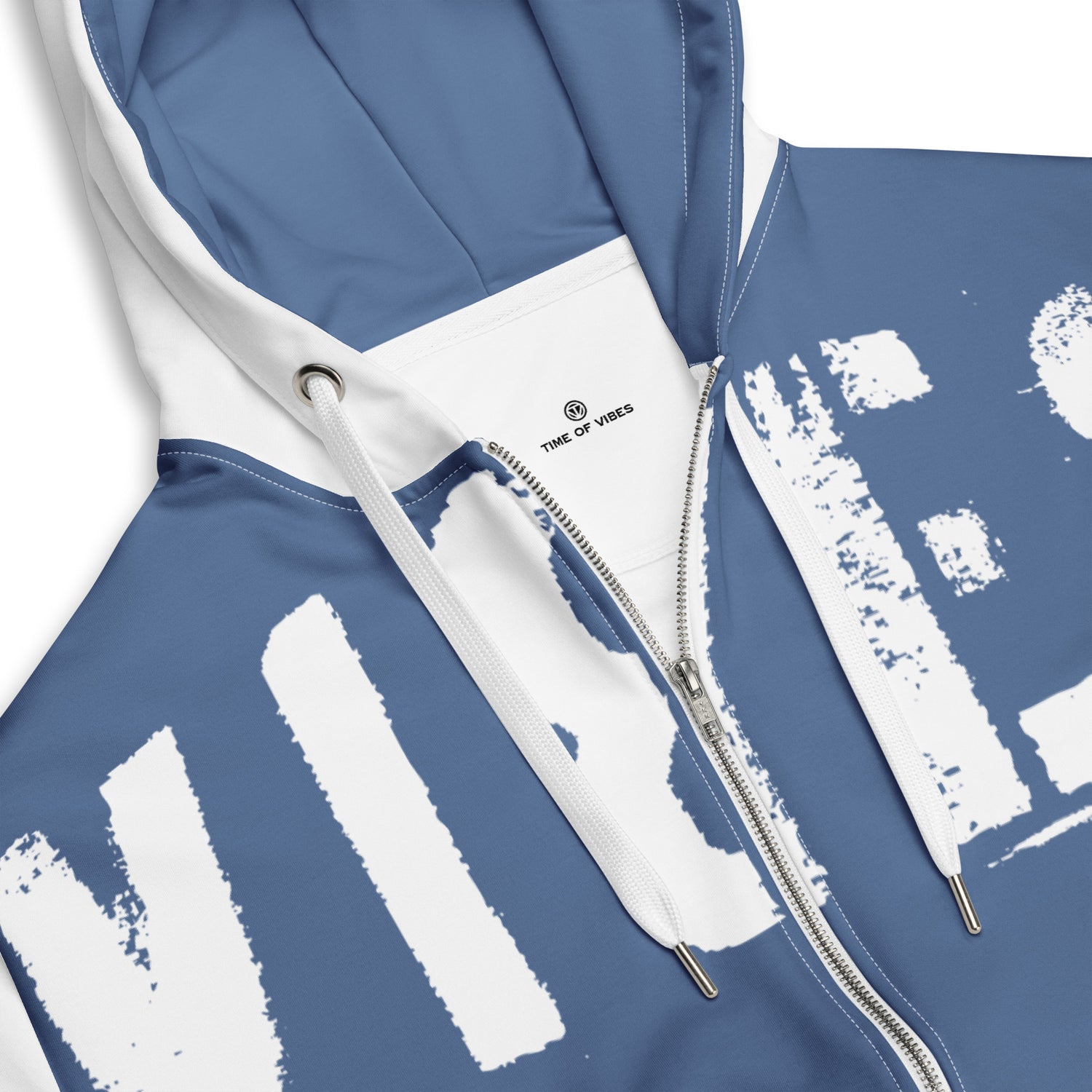 TOV Zip-Hoodie | VIBES II (Mittelblau/Weiß) * Unisex - Time Of Vibes