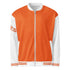 CREWILD Collegejacke für Unisex in Orange und Weiß mit Reißverschluss
