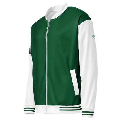 CREWILD Collegejacke in Grün und Weiß für Unisex