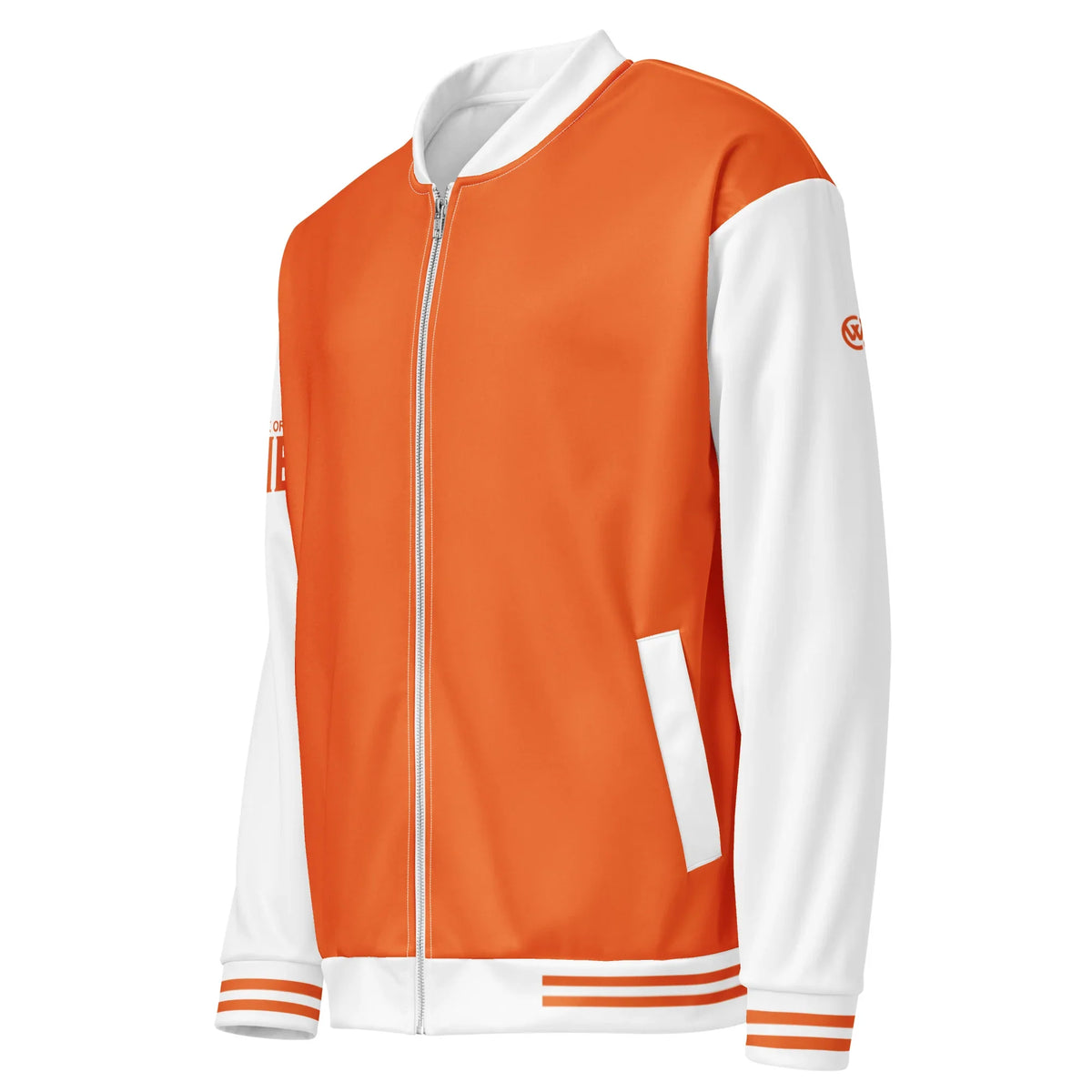 CREWILD Collegejacke in Orange und Weiß für Unisex
