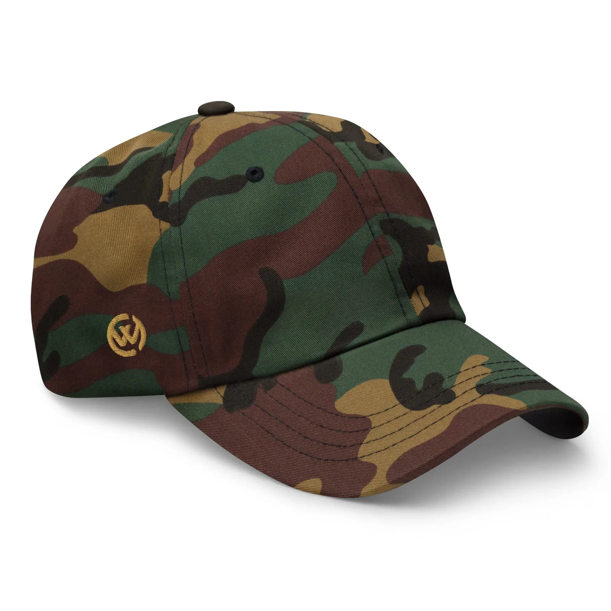 CREWILD Baseball Cap in Camouflage-Design mit goldenem Logo-Stick