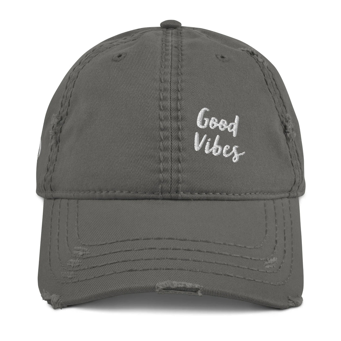 Graue CREWILD Baseball Cap im Used-Look mit weißem &