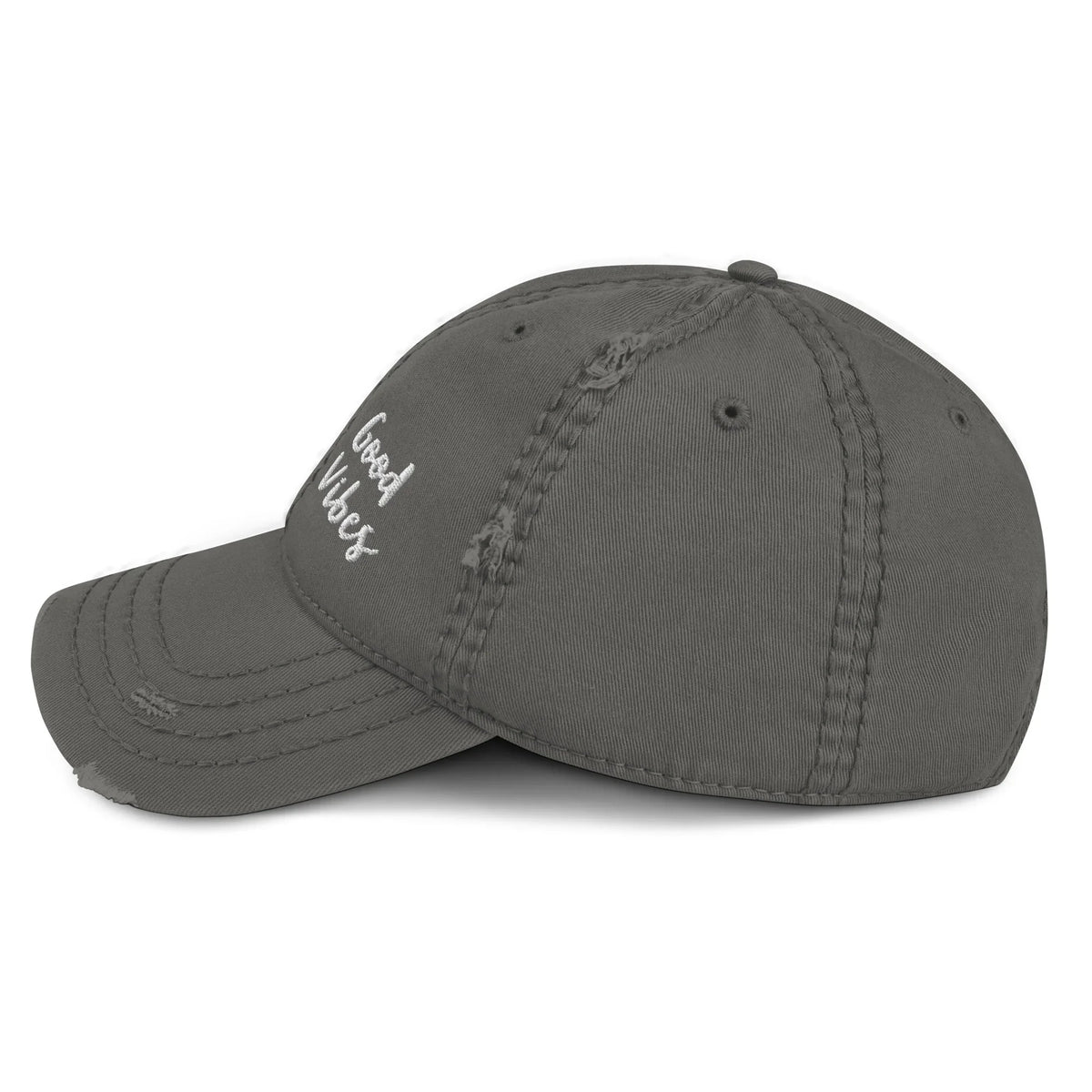 Graue CREWILD Baseball Cap im Used-Look mit weißem &