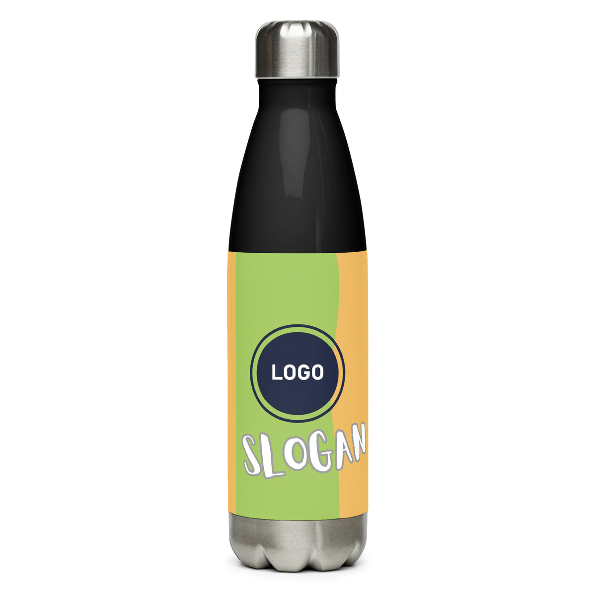 Individuell bedruckbare Edelstahl-Trinkflasche von CREWILD mit Logo und Slogan