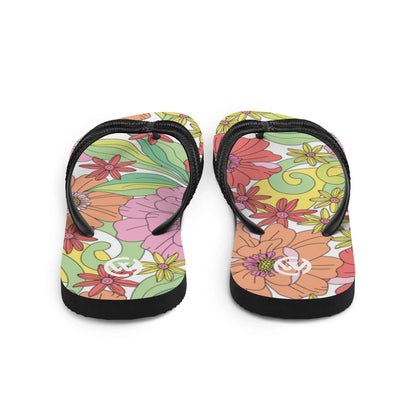 CREWILD Flip-Flops mit buntem, floralem Blumenmuster in Pastellfarben