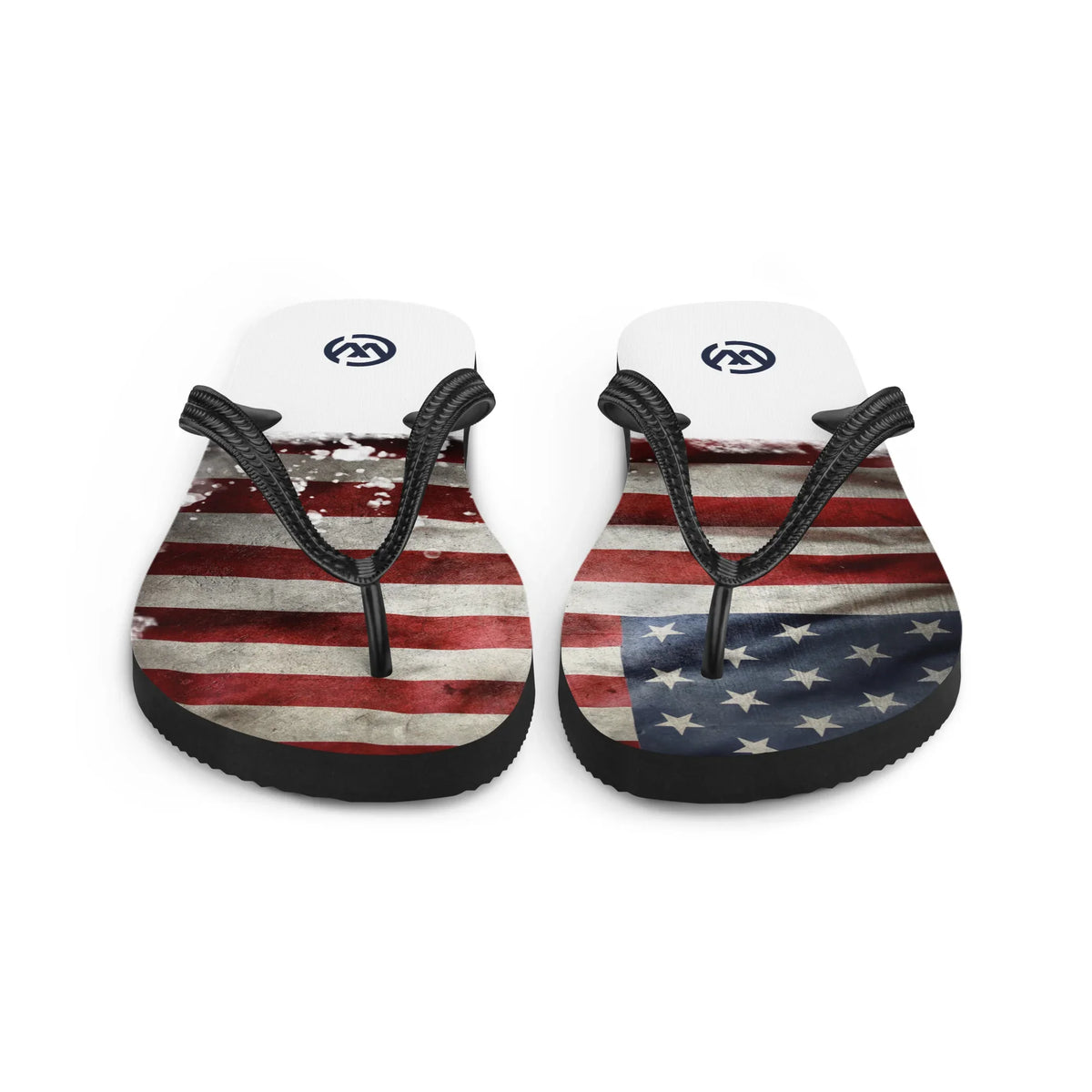 CREWILD Flip-Flops mit vintage USA-Flaggen-Design in Rot, Weiß und Blau