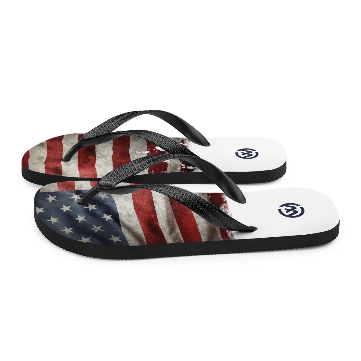 CREWILD Flip-Flops mit US-Flaggen-Design in Rot, Weiß und Blau