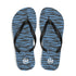CREWILD Flip-Flops im Wellen-Design in Blau und Schwarz mit Markensymbol