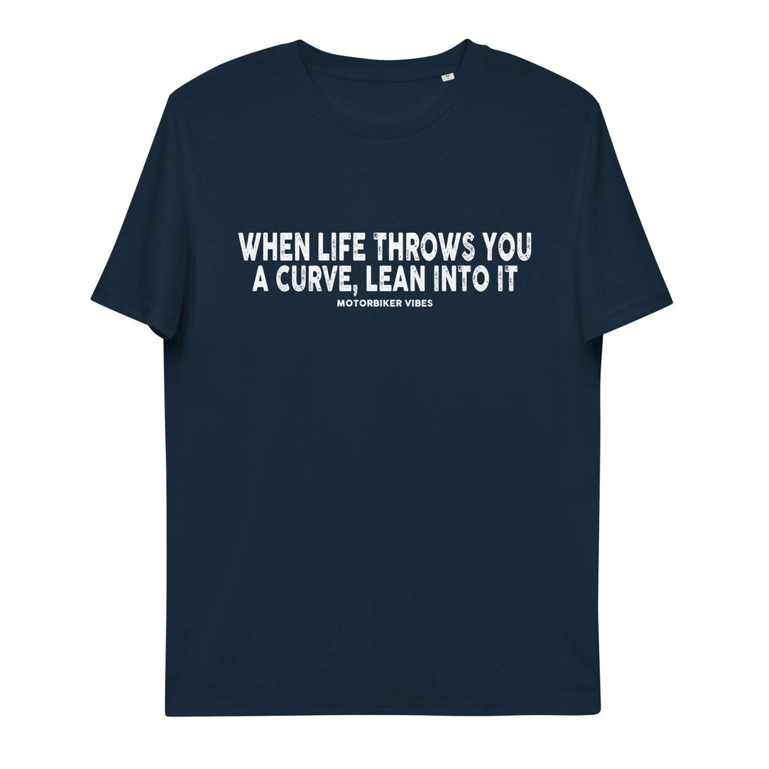 VIBES Bio-Baumwoll T-Shirt Herren | CURVE (Dunkelblau) - Time Of Vibes