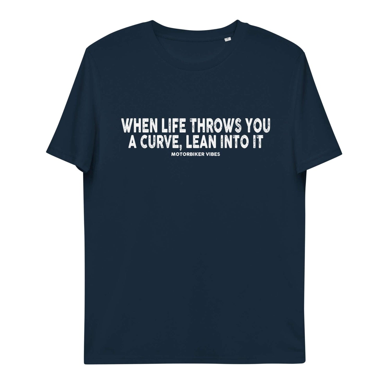 VIBES Bio-Baumwoll T-Shirt Herren | CURVE (Dunkelblau) - Time Of Vibes