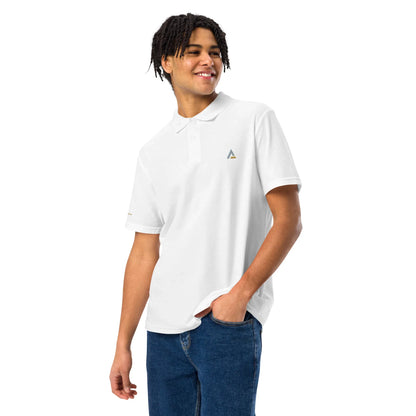 Unisex Piqué-Poloshirt (Weiß) - Time Of Vibes