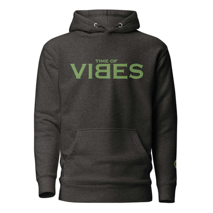 Unisex Premium Hoodie in Anthrazit mit grünem &