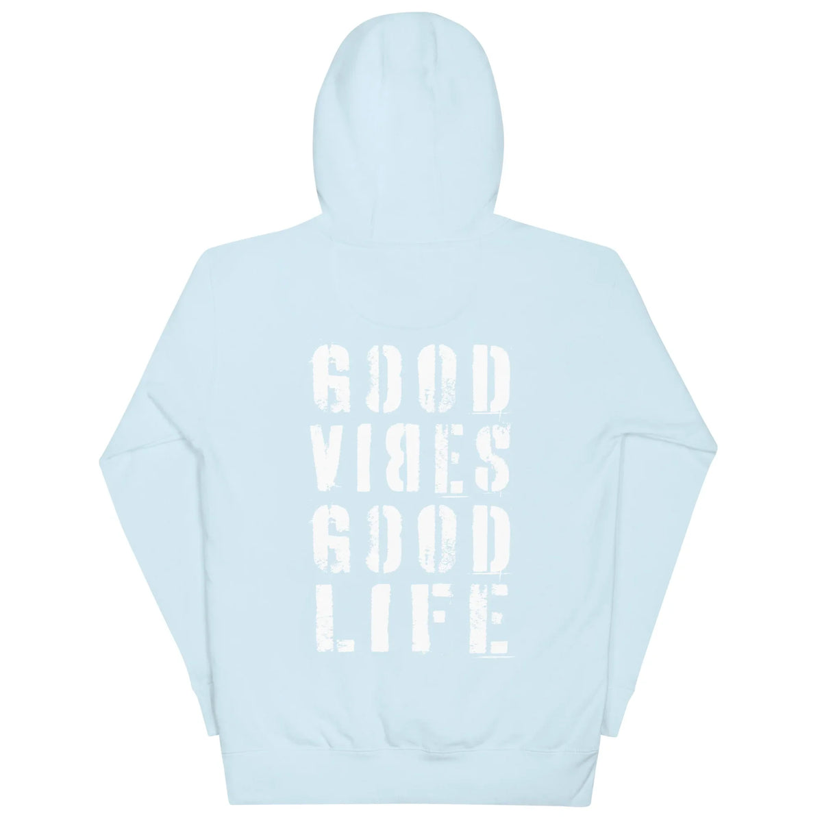 Hellblauer CREWILD Unisex Hoodie mit weißem Aufdruck &