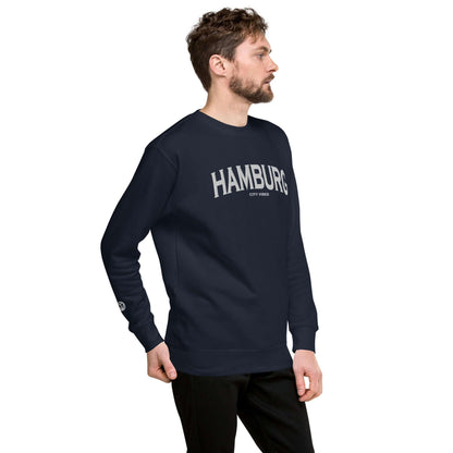 VIBES Premium Sweatshirt City | HAMBURG (Blau/Grau) * Unisex - Time Of Vibes