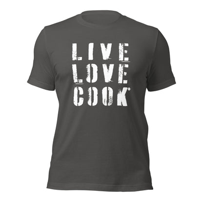 Kochschein T-Shirt | LIVE-LOVE-COOK - viele Farben * Unisex - Time Of Vibes
