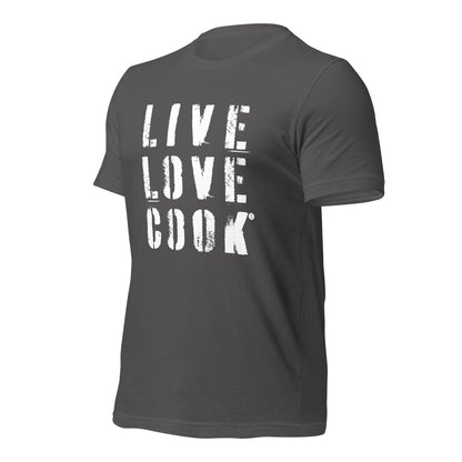 Kochschein T-Shirt | LIVE-LOVE-COOK - viele Farben * Unisex - Time Of Vibes