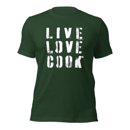 Kochschein T-Shirt | LIVE-LOVE-COOK - viele Farben * Unisex - Time Of Vibes