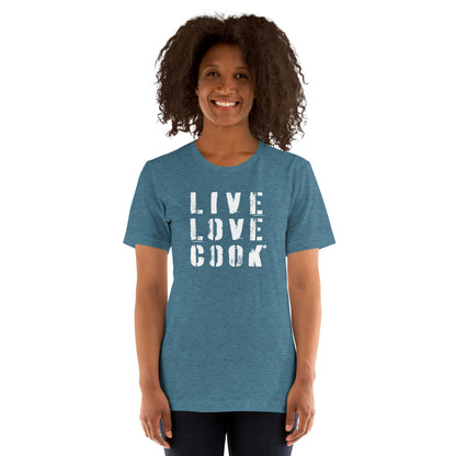 Kochschein T-Shirt | LIVE-LOVE-COOK - viele Farben * Unisex - Time Of Vibes
