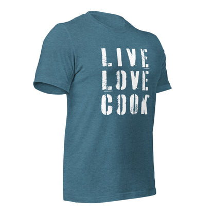 Kochschein T-Shirt | LIVE-LOVE-COOK - viele Farben * Unisex - Time Of Vibes
