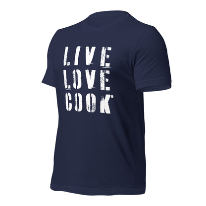 Kochschein T-Shirt | LIVE-LOVE-COOK - viele Farben * Unisex - Time Of Vibes