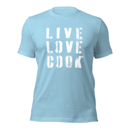 Kochschein T-Shirt | LIVE-LOVE-COOK - viele Farben * Unisex - Time Of Vibes