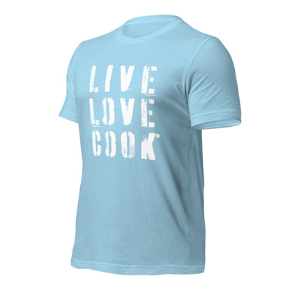 Kochschein T-Shirt | LIVE-LOVE-COOK - viele Farben * Unisex - Time Of Vibes