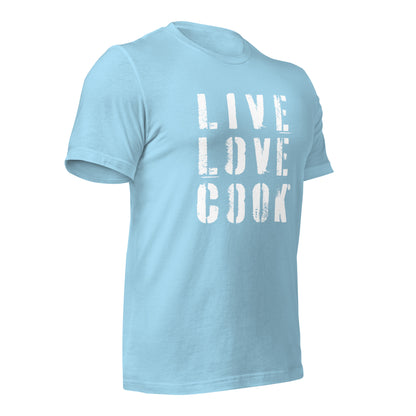 Kochschein T-Shirt | LIVE-LOVE-COOK - viele Farben * Unisex - Time Of Vibes