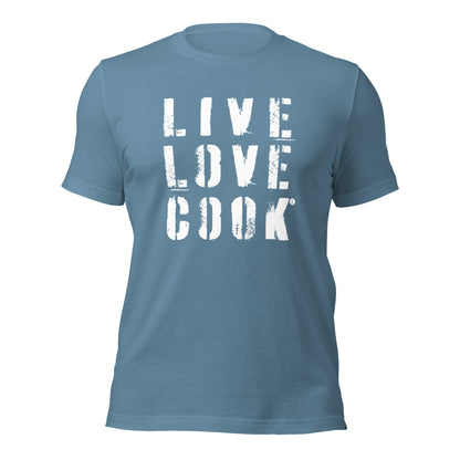 Kochschein T-Shirt | LIVE-LOVE-COOK - viele Farben * Unisex - Time Of Vibes