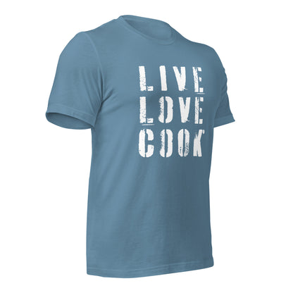 Kochschein T-Shirt | LIVE-LOVE-COOK - viele Farben * Unisex - Time Of Vibes
