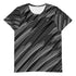 Herren Sport T-Shirt mit schwarzem und grauem abstraktem Muster, Kurzarm, modernes Design