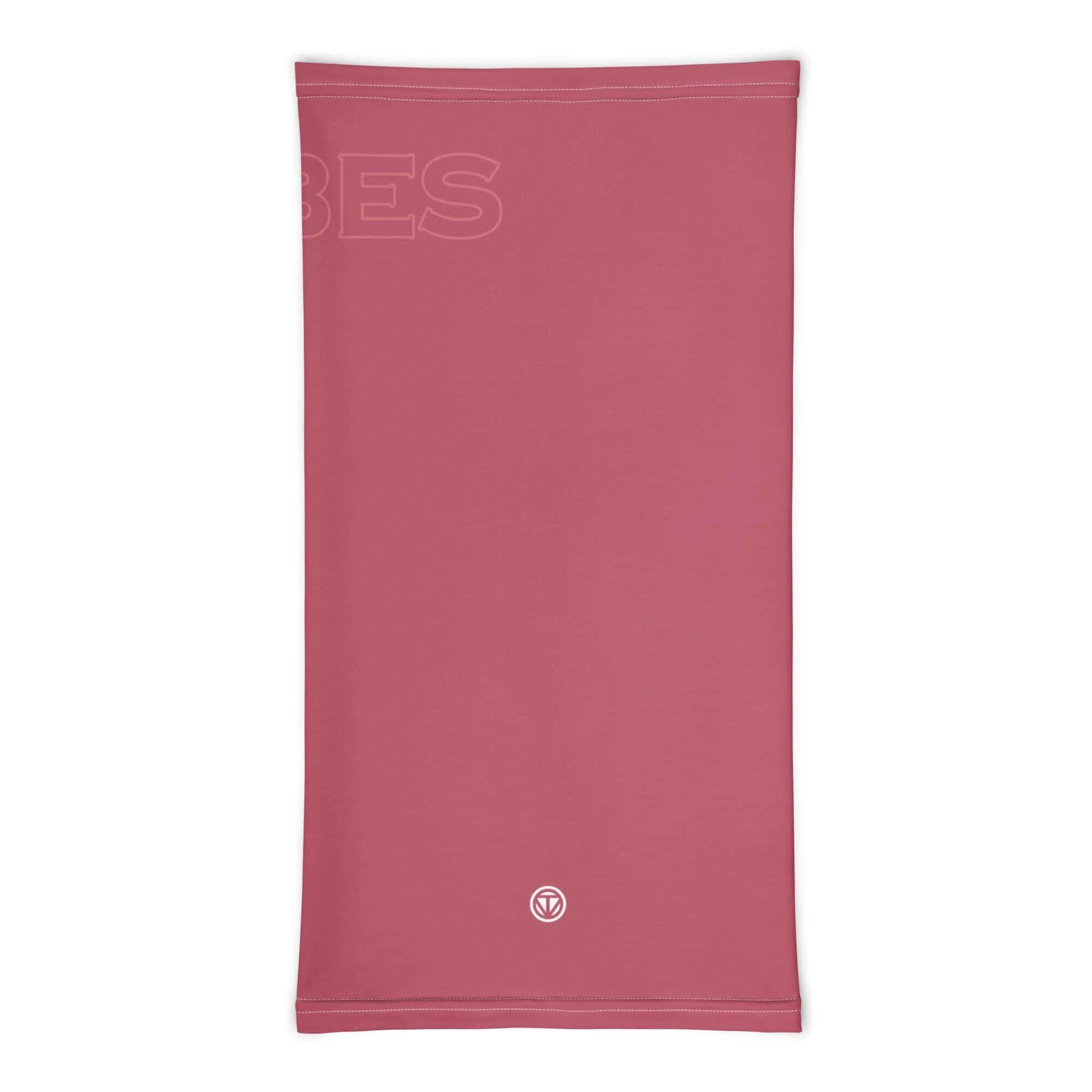 Rosa Multifunktionstuch, Halsgamasche, einfarbig mit dezentem Schriftzug und kleinem Logo