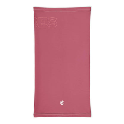 Rosa Multifunktionstuch, Halsgamasche, einfarbig mit dezentem Schriftzug und kleinem Logo