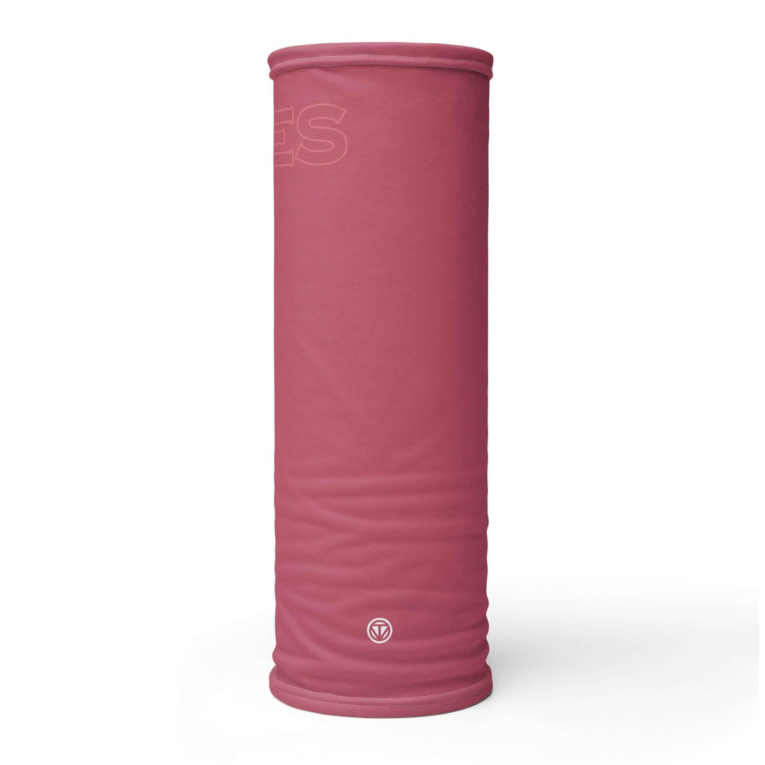 Rosa Multifunktionstuch Schal, All-over Print Neck Gaiter, isoliert auf weißem Hintergrund