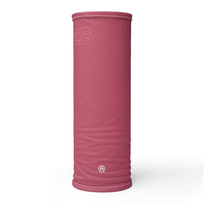 Rosa Multifunktionstuch Schal, All-over Print Neck Gaiter, isoliert auf weißem Hintergrund