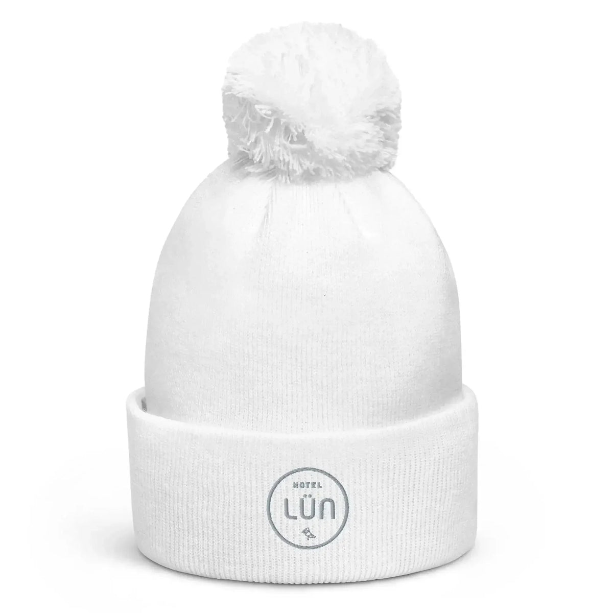 HOTEL LÜN Bommel-Beanie (Weiß) - Time Of Vibes